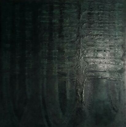 Clearances of coniferous trees from the Clearances series - a Paint Artowrk by Małgorzata Czerniawska